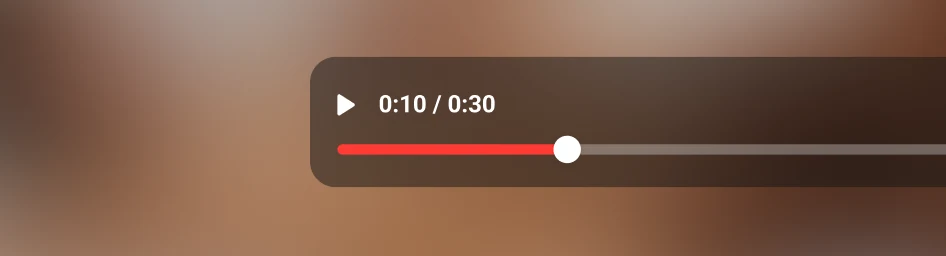 A generated video playing with transport controls